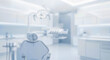 © Celt Studio - Blurred abstract background dental clinic interior empty dentistry room medical healthcare hospital equipment stomatology white chair modern professional care facility bright light indoor