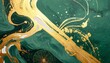 © st - 金の筆で描かれた和風背景