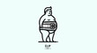 © Ajmi - Overweight man wearing tight belt illustration
