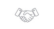 © Romadon - Minimalist Line Art Handshake Icon for Business Partnership