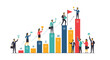 © Samsul - Business people achieving success: concept of growth and strategy