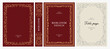 © pgmart - Classic vintage book cover, title page, spine design with Art Deco, Baroque, Art Nouveau and Victorian ornaments. Elegant decorative frame, retro style for publications, posters and artistic layouts.