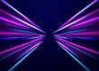 © ANATOLII - Surreal neon energy burst with cosmic illumination, dynamic laser beams, purple blue glow and modern science fiction design