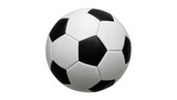 Classic Black and White Soccer Ball with Leather Texture