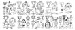 © 99VectorS - Sports award and victory collection sketch vector with trophies megaphones jerseys and first place ribbons