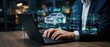 © PREMIUMSTUDIO - Innovative technology in automotive industry virtual car concept demonstration modern office setting digital interaction nighttime atmosphere
