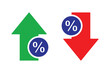 © JannatulFerdous - Up Down Percentage Arrows – Finance Data Analysis Vector Illustration