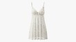 © Rei - Elegant Ivory Lace Babydoll Chemise Lingerie with Adjustable Straps