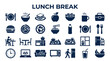 © Iconique Studio - Collection of food and meal icons representing lunch break and dining options