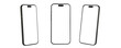 © Hand Robot - Professional smartphone frame mockup with blank screen used for mobile interface layout, fintech app marketing visuals and technology concept design for i phone pro max