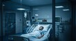 © Camila - A patient lies in a hospital bed surrounded by medical equipment in a quiet and serene environment.