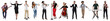 © New Africa - Musicians. Portraits of different people on white background, set