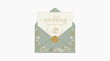 © Mellina - Romantic Wedding Invitation: An elegant wedding invitation nestled within a beautifully decorated envelope, perfect for celebrating love and new beginnings.