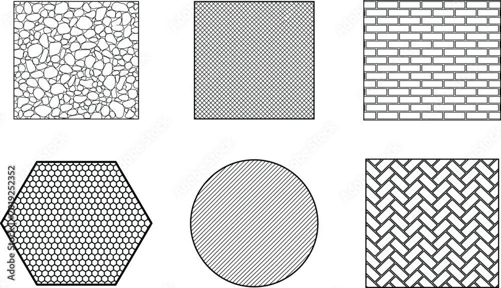 Vector Patterns Cad/design Architecture cad hatch patterns for design and drafting Stock Vector ...