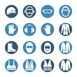 © Nasir - Industrial Safety Equipment Blue Circle Icon Set