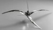 © Aqeel - Aerodynamic wind turbine blade in motion with sleek design and metallic finish on a gray background
