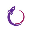 © AWK studio - Rocket ilustration logo