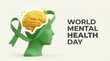 © SadiyaAnjum - World mental health day brain awareness support for psychological wellbeing