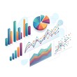 © nuriyati - Isometric Data Visualization Colorful Charts and Graphs for Business Analytics, Strategic Planning, and Performance Reporting
