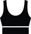 © Visuals by Umair - Black silhouette of a sports bra or crop top
