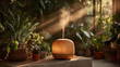 © D - Tranquil Indoor Garden with Ultrasonic Aromatherapy Diffuser Enhancing Relaxation Atmosphere