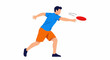 © Kuda - A person in athletic attire throws a red disc in a dynamic pose