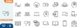 © Mehedi - Online education learning knowledge vector icons. laptop icon set, book icon set, smartphone icon set