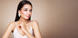 © Oleg Gekman - Portrait beautiful young woman with clean fresh skin. Model with healthy skin, close up portrait. Cosmetology, beauty and spa