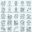 © pitulunk - Electric Vehicle Charging Station Icons.