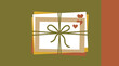 © Jeff - Stacked greeting cards tied with ribbon bow and hearts.
