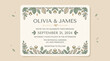 © Jeff - Elegant botanical wedding invitation card with typography.
