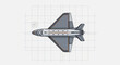 © jaguar - Space Shuttle Blueprint Top View - Sci-Fi Aircraft Design