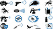 © Vexora Studio - Mosquito Pest Control Icon Set Featuring Insect Sprayers, Fogging Machines, Repellent Protection, Bug Extermination and Public Health Vector Symbols