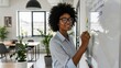 © sergiokat - Woman writing on whiteboard in modern office