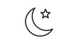 © ulfi - Islamic Crescent Moon and Star Minimalist Vector Icon