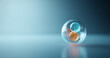 © perfectlab - Abstract glowing spheres in transparent orb