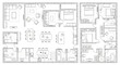 © Nza - Detailed architectural floor plan of a large house layout.