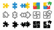 © Abbas - Colorful and monochrome puzzle pieces displayed in a grid for this creative conceptual design photo image