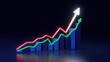 © Lemdah - Rising graphs and a white arrow indicating upward progress