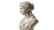 © Mira - Classical marble bust of a woman with braided hair, isolated on transparent background