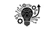© CetakUndangan - Light Bulb With Gears And Circuits.