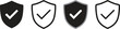 © aziz - Hand drawn shield with checkmark icon set. Security Assurance, Protection, And Verification Outline Sketch. Cybersecurity And Trust Symbol.