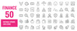 © abdur - Comprehensive collection of fifty editable finance and business line icons for web design