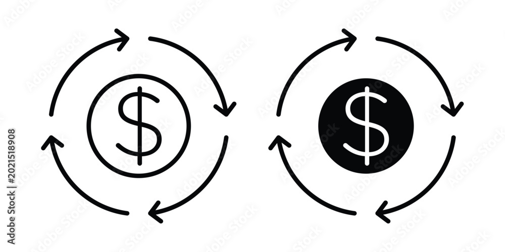 Mobile Circulation Icon Circulation of money icon or symbol for web and mobile Stock Vector ...