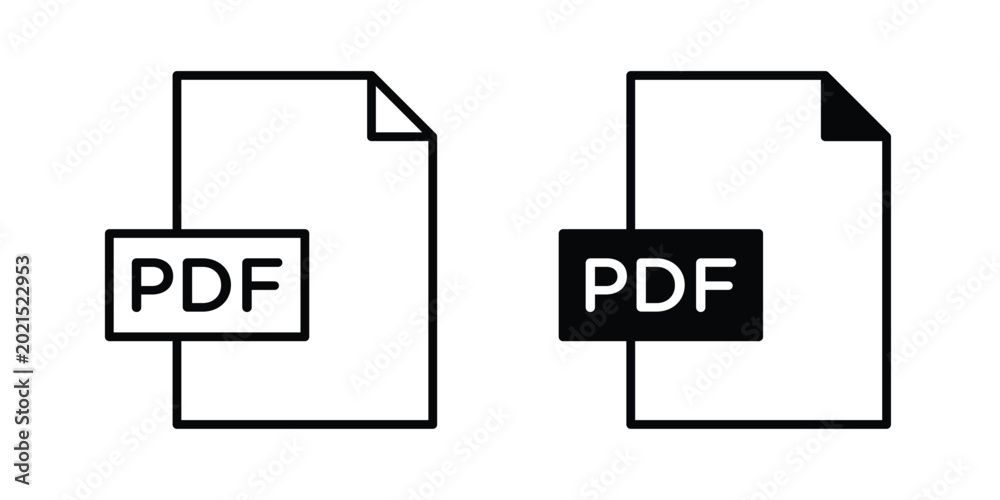 Pdf Icon For Mobile Ios PDF icon or symbol for web and mobile Stock Vector | Adobe Stock