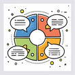 © anastasi - Colorful Diagram with Speech Bubbles Representing Communication
