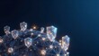 © joeycheung - Digital shields protect interconnected nodes in a glowing network