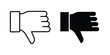 © Warpiya - Thumb down icon symbol. Flat Vector illustration set