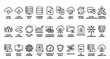 © MDSHAHIN - Linear data exchange icon collection with cloud server traffic and file management symbols editable stroke vector