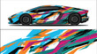 © mochiro - Colorful sports car with abstract design 4.